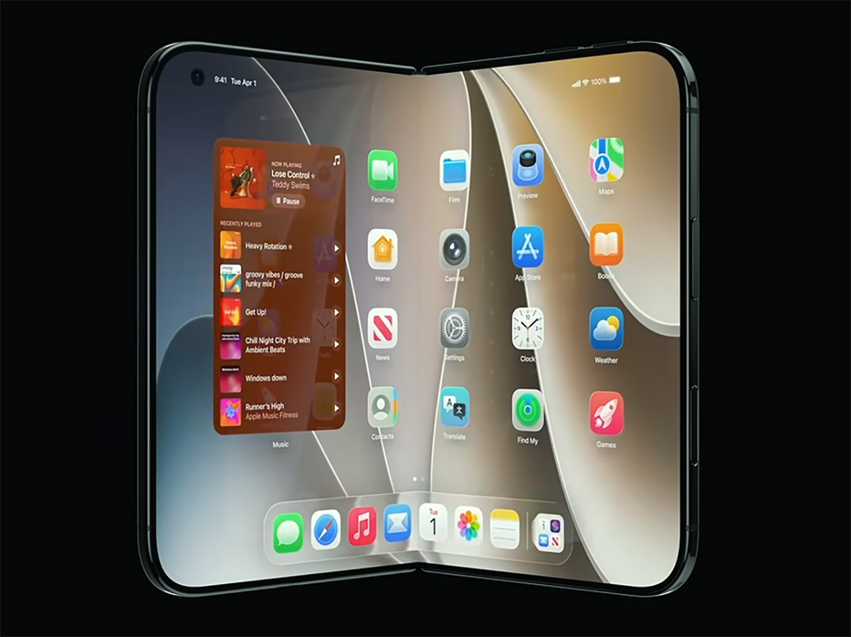 折りたたみiPhone（仮称：iPhone Ultra）の予想イメージ