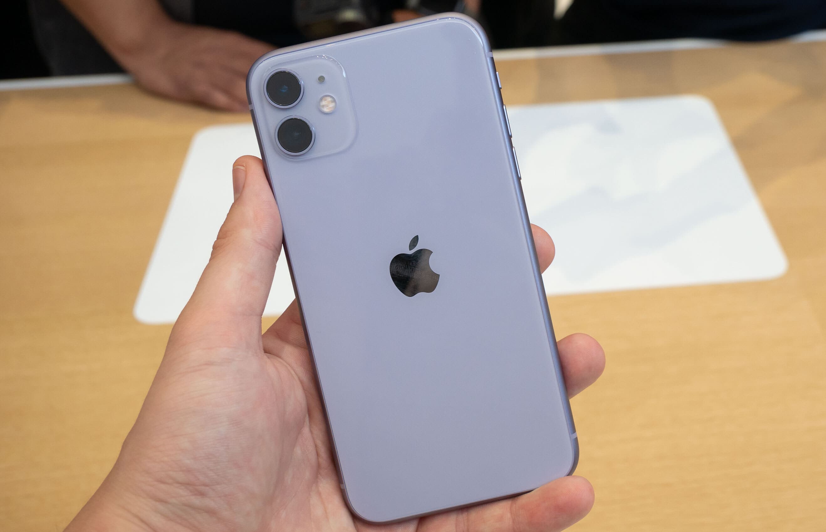 2026年もまだ使えるiPhone 11の背面。正方形のカメラ部分に広角と超広角の2つのレンズがある