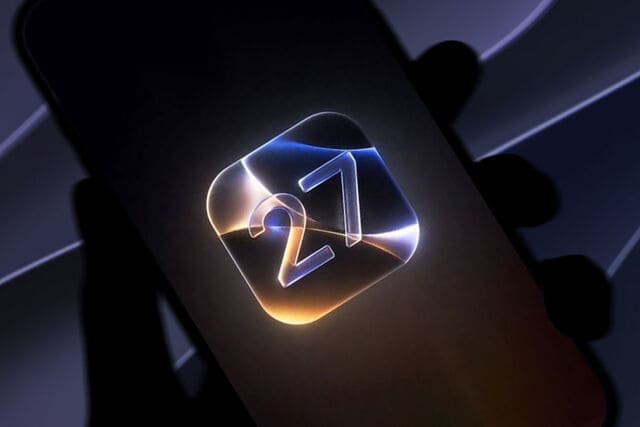 iPhone 11の「設定」→「一般」→「ソフトウェアアップデート」の画面。iOS 27が表示されている
