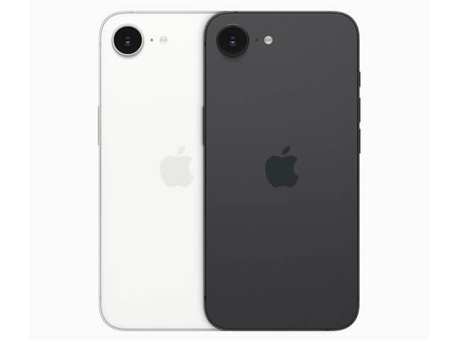 iPhone 16eのマットブラックとマットホワイト2色
